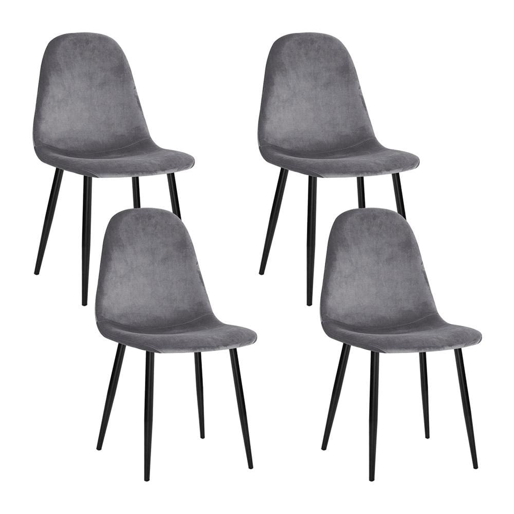 4 X Artiss Dining Chairs Dark Grey - Newstart Furniture