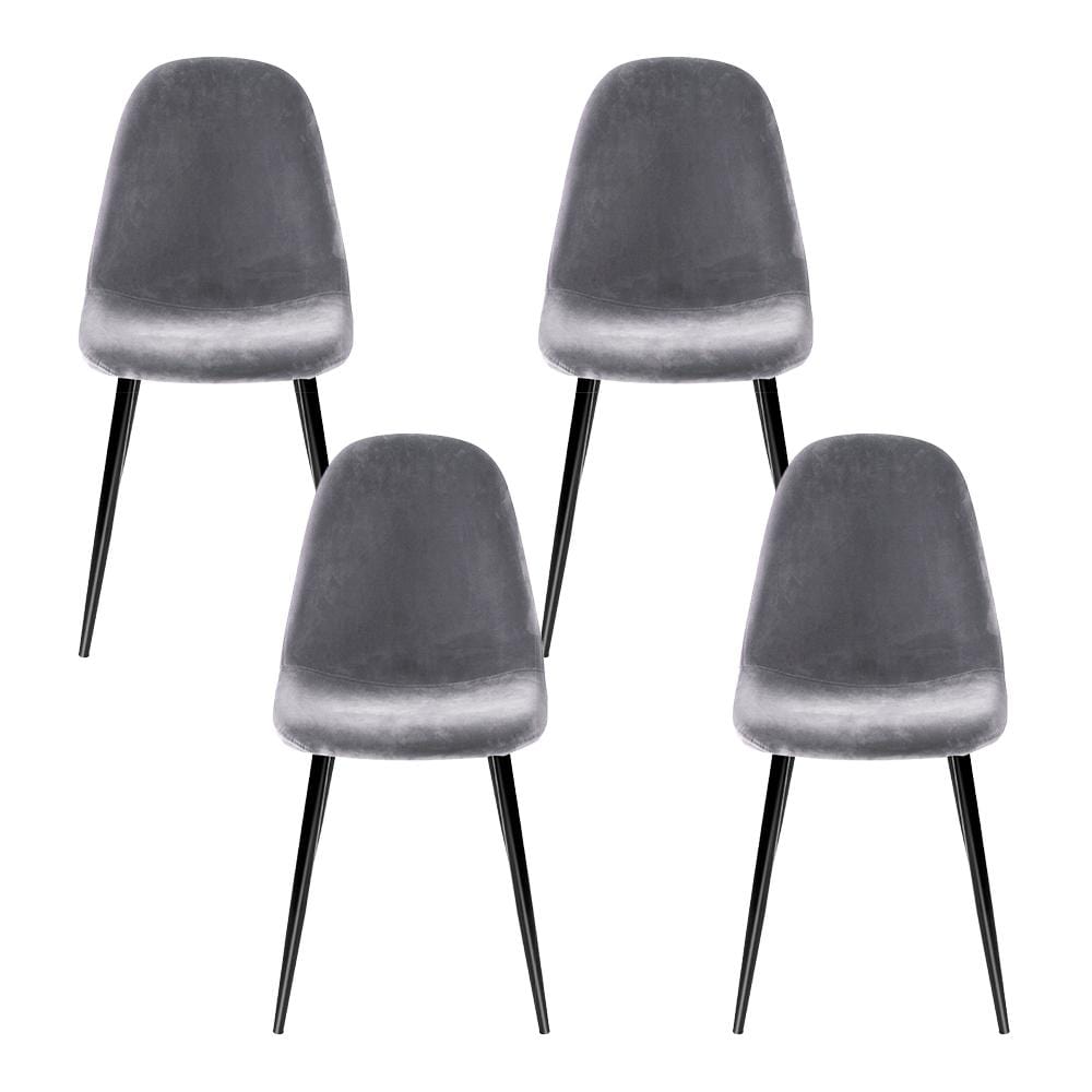 4 X Artiss Dining Chairs Dark Grey - Newstart Furniture