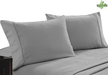400 thread count bamboo cotton twin pack pillowcase silver - Newstart Furniture