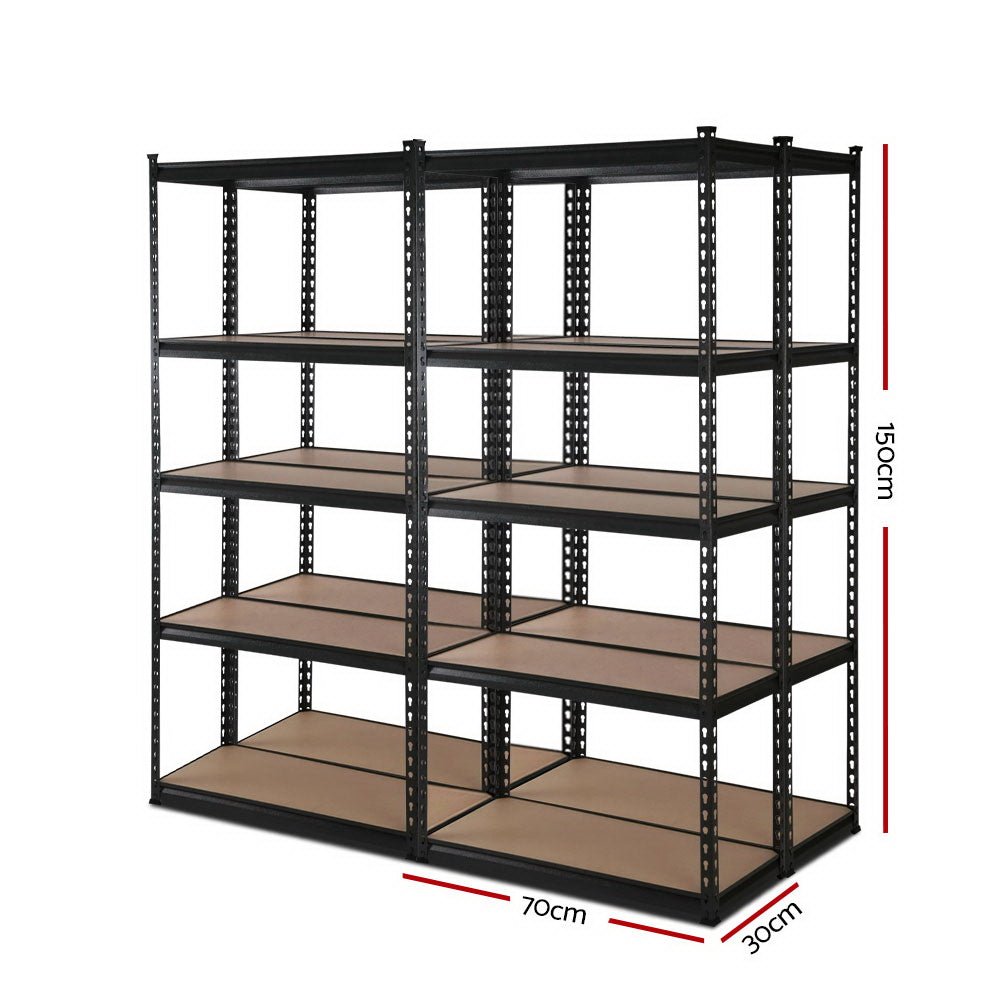 4x1.5M Warehouse Shelving Racking Storage Garage Steel Metal Shelves Rack - Newstart Furniture