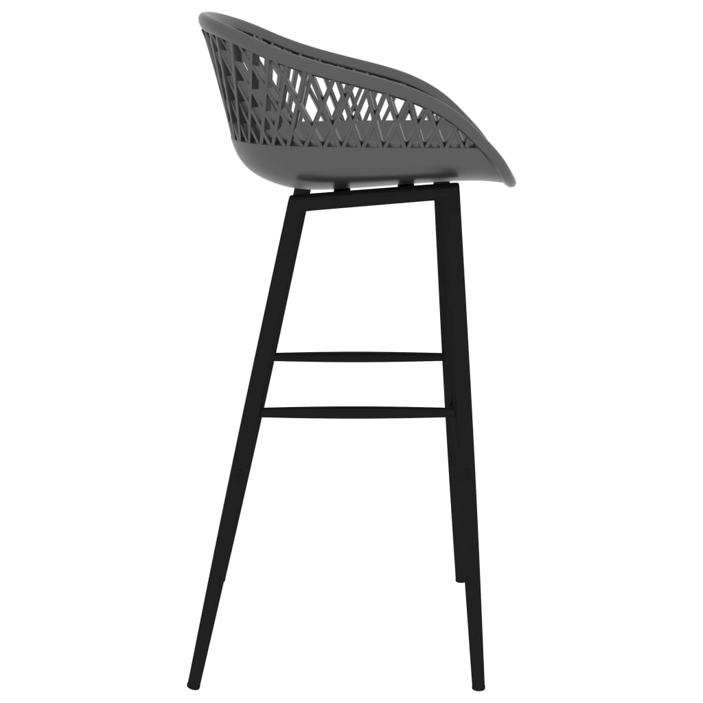5 Piece Bar Set Black and Grey - Newstart Furniture