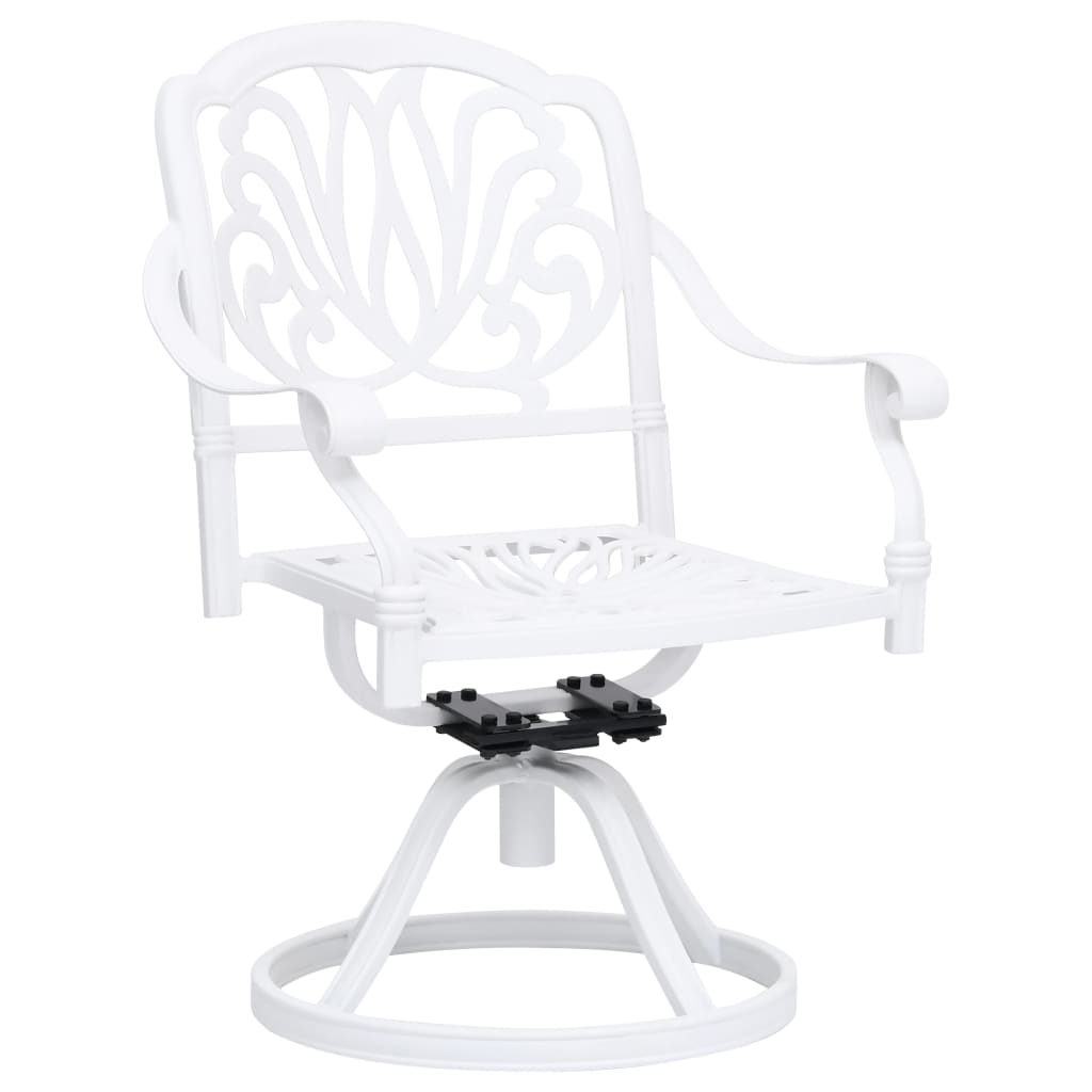 5 Piece Bistro Set Cast Aluminium White - Newstart Furniture