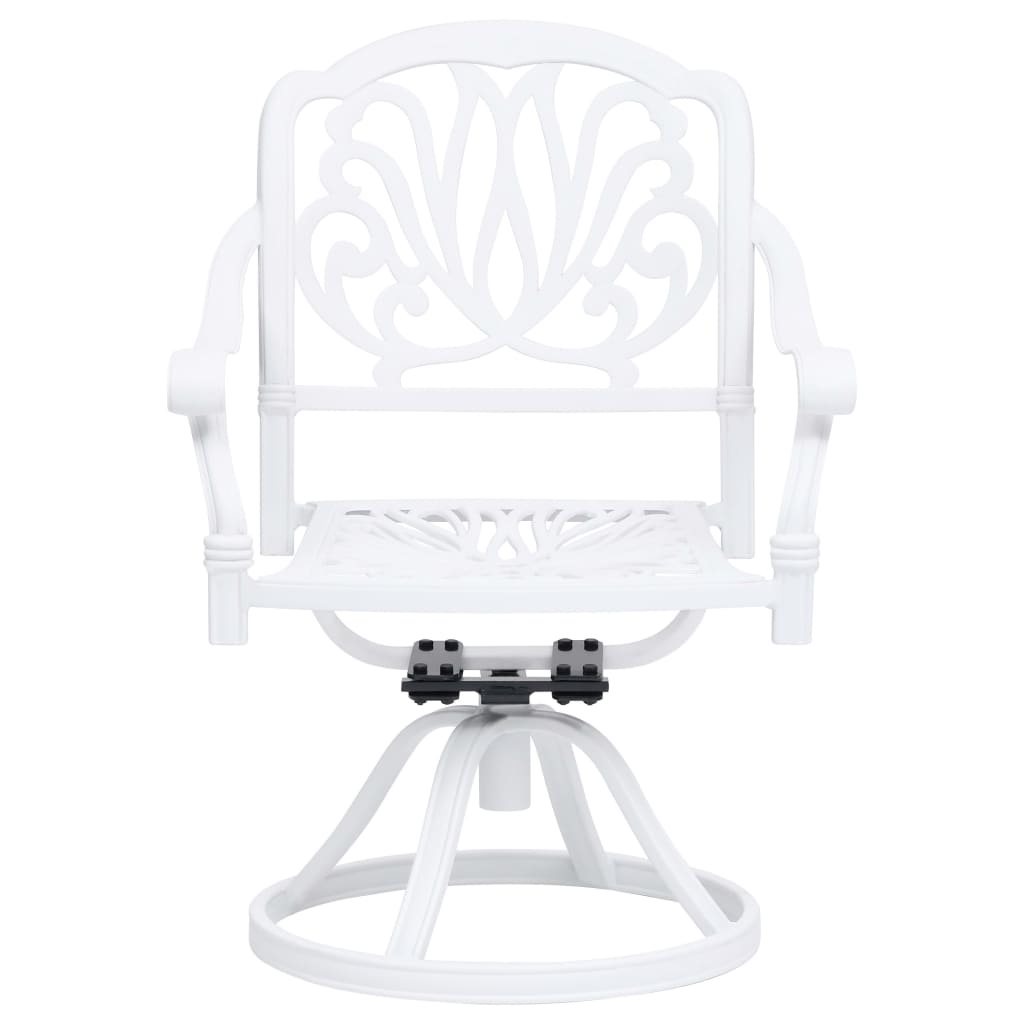 5 Piece Bistro Set Cast Aluminium White - Newstart Furniture