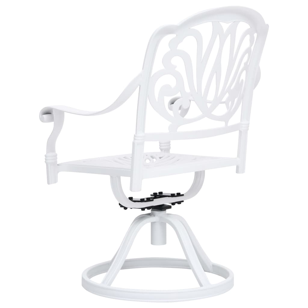 5 Piece Bistro Set Cast Aluminium White - Newstart Furniture