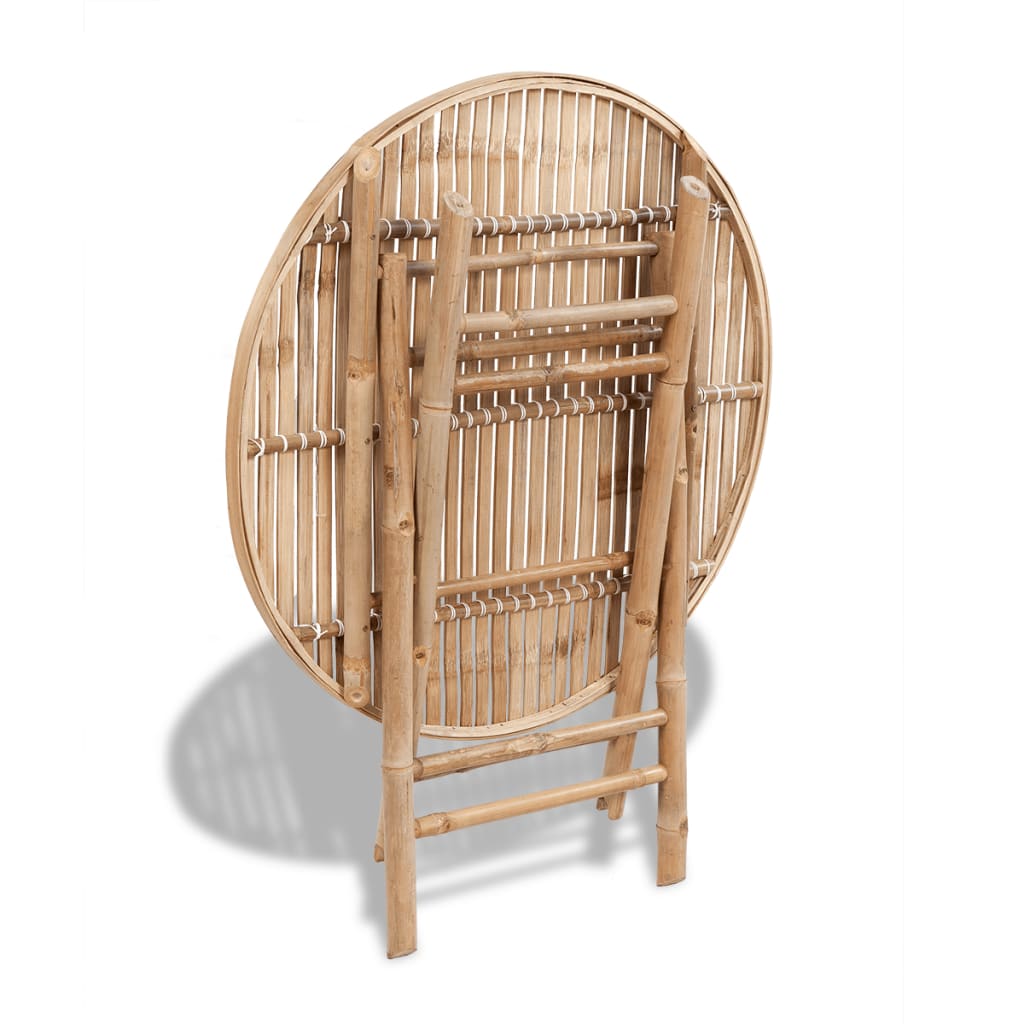 5 Piece Folding Outdoor Dining Set Bamboo - Newstart Furniture