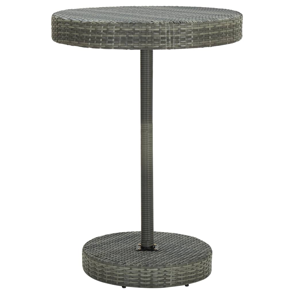 5 Piece Garden Bar Poly Rattan Grey - Newstart Furniture