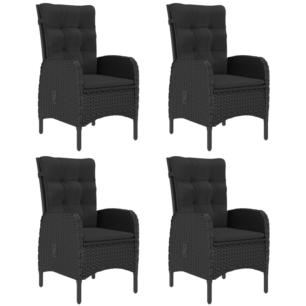 5 Piece Garden Dining Set Black - Newstart Furniture