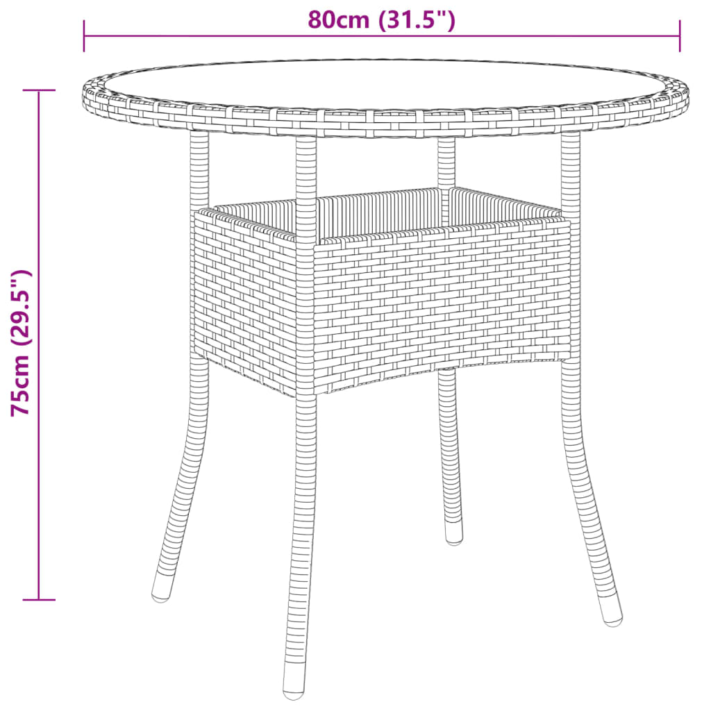 5 Piece Garden Dining Set Poly Rattan Black - Newstart Furniture