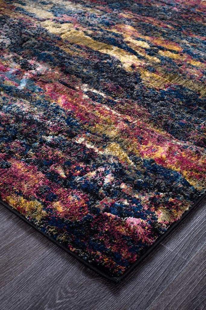 Dreamscape Splash Modern Midnight Floor Rug - Newstart Furniture