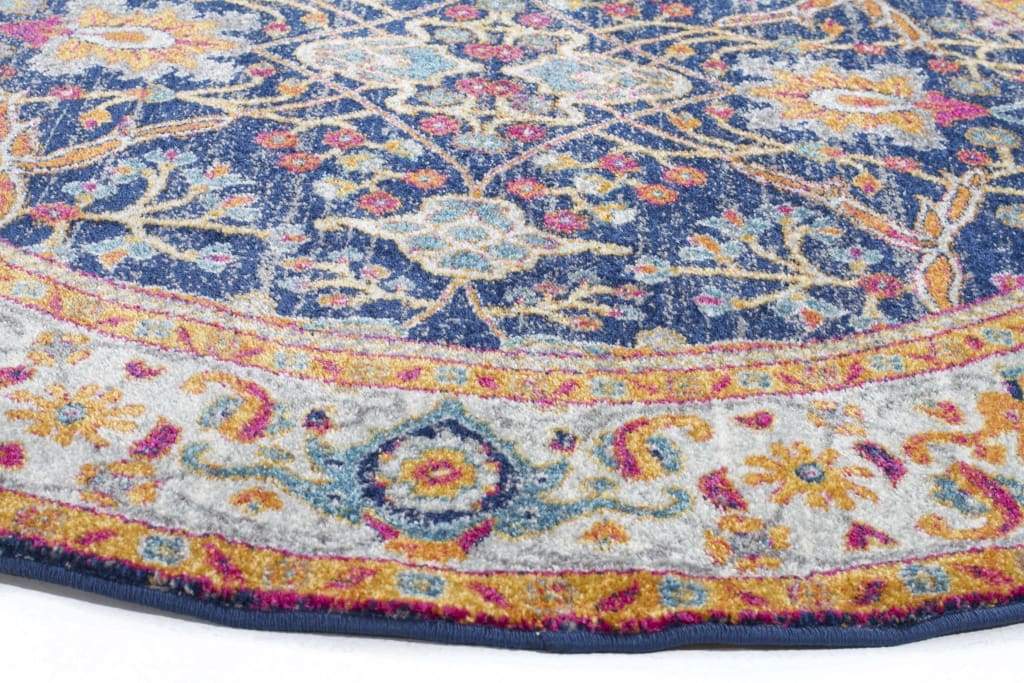 Evoke Splash Multi Transitional Round Rug - Newstart Furniture