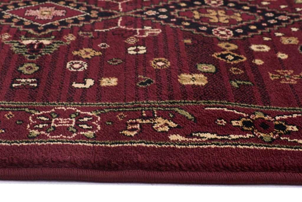 Istanbul Collection Traditional Shiraz Design Burgundy Red Floor Rug - Newstart Furniture