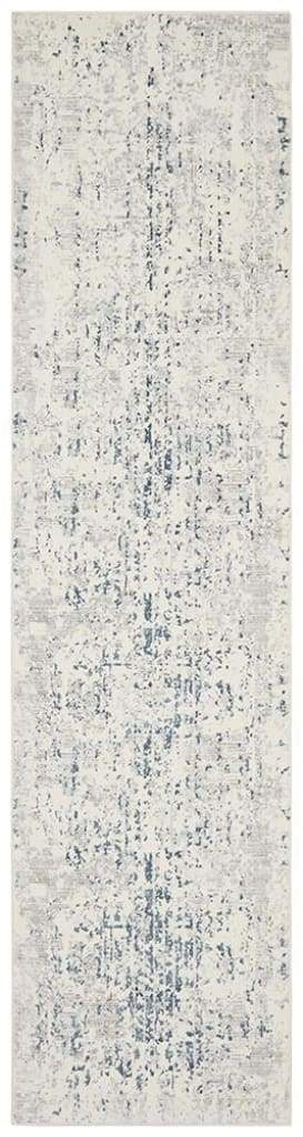 Kendra Farah Distressed Contemporary Floor White Blue Grey - Newstart Furniture