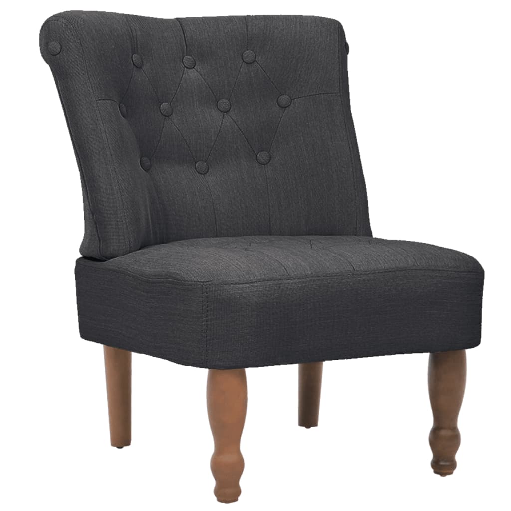 French Chair Grey Fabric - Newstart Furniture