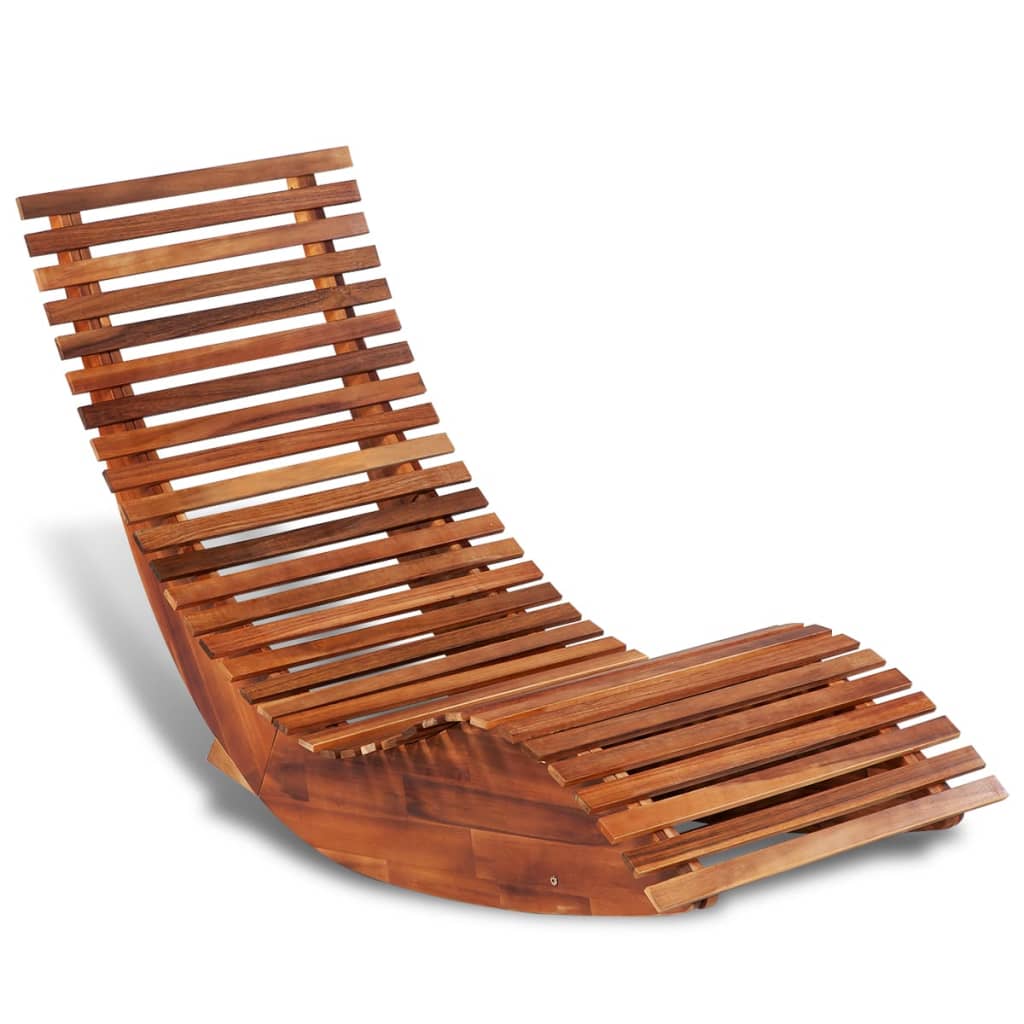 Rocking Sun Lounger Acacia Wood - Newstart Furniture