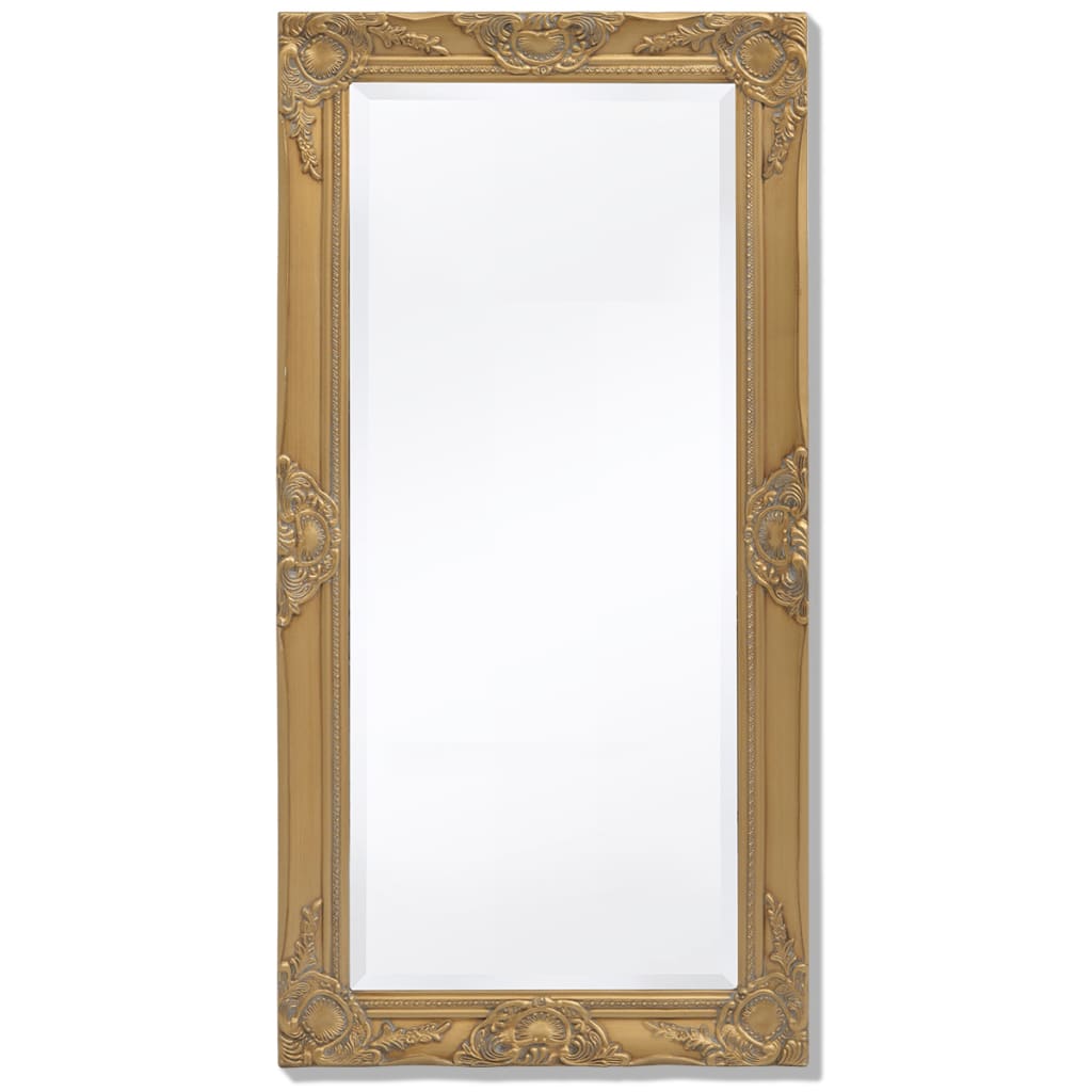 Wall Mirror Baroque Style 100x50 cm Gold - Newstart Furniture