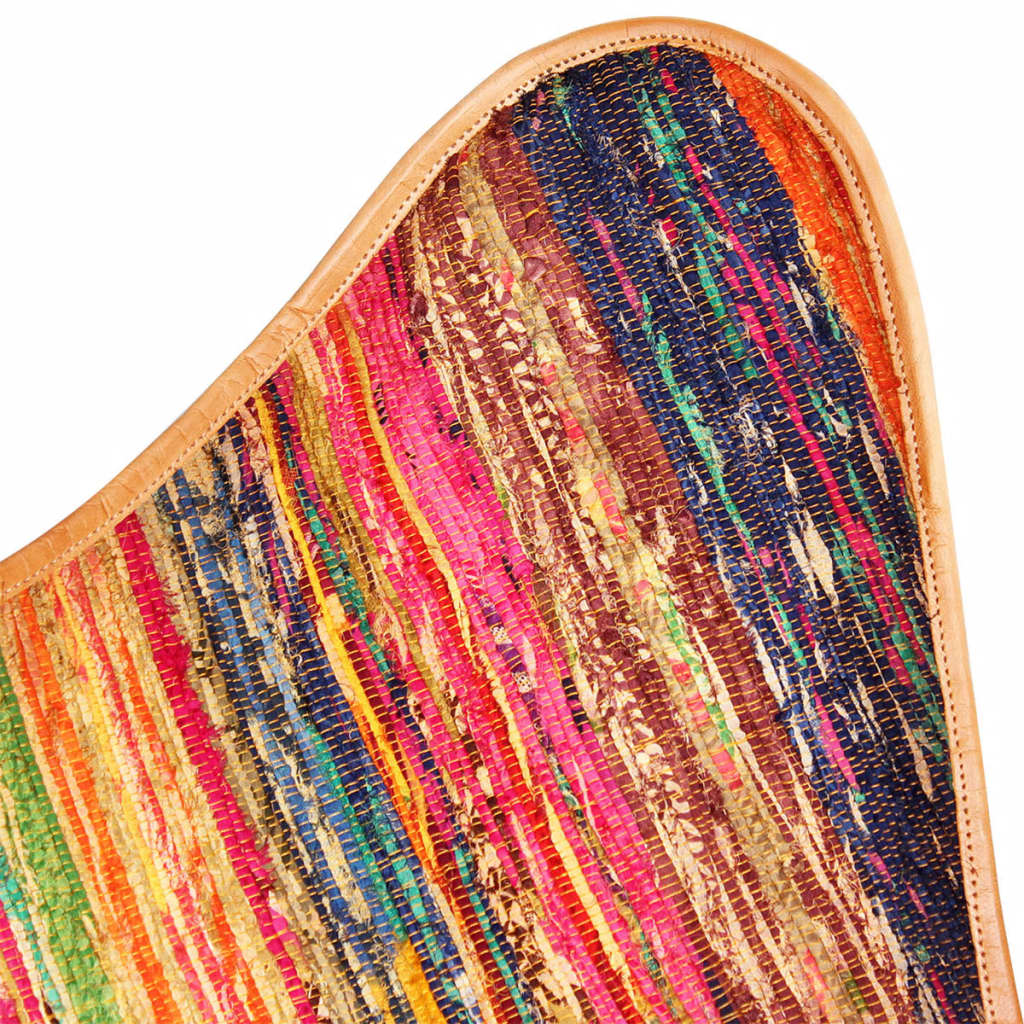 Butterfly Chair Multicolour Chindi Fabric - Newstart Furniture