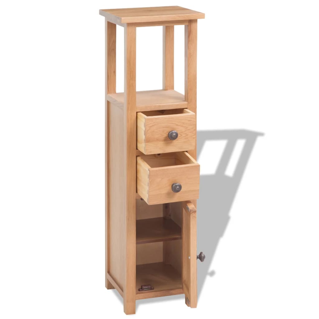 Corner Cabinet 26x26x94 cm Solid Oak Wood - Newstart Furniture