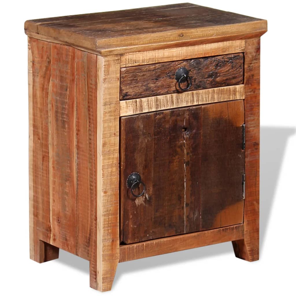 Nightstand Solid Acacia Reclaimed Wood - Newstart Furniture