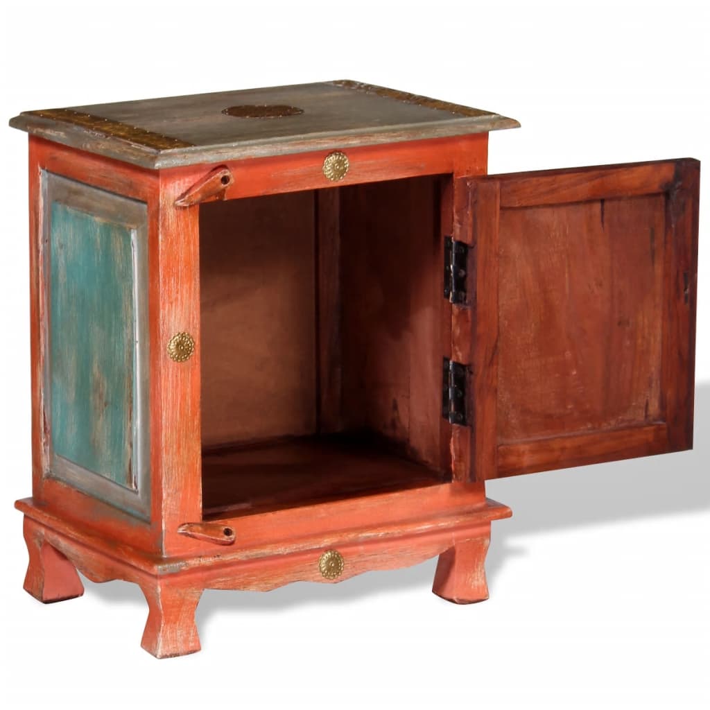 Nightstand Solid Mango Wood Orange - Newstart Furniture