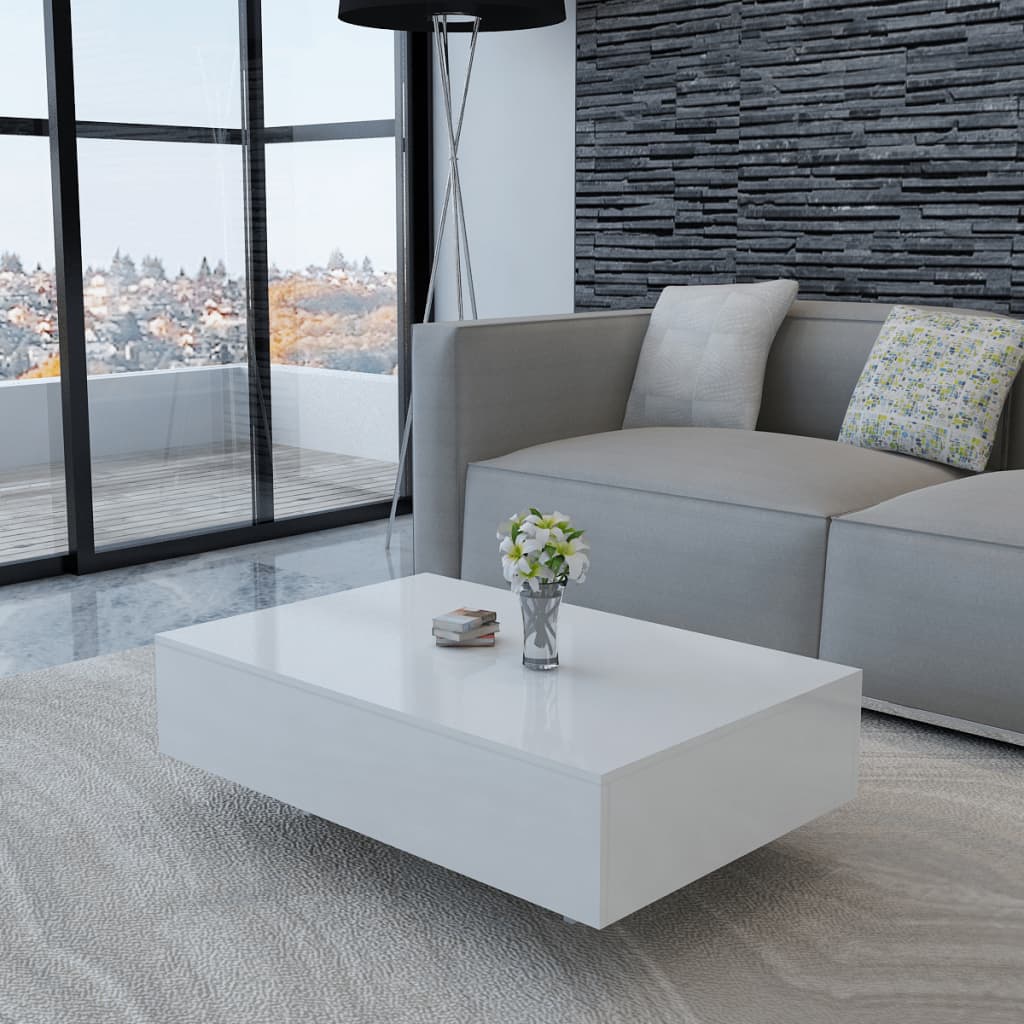 Coffee Table High Gloss White - Newstart Furniture