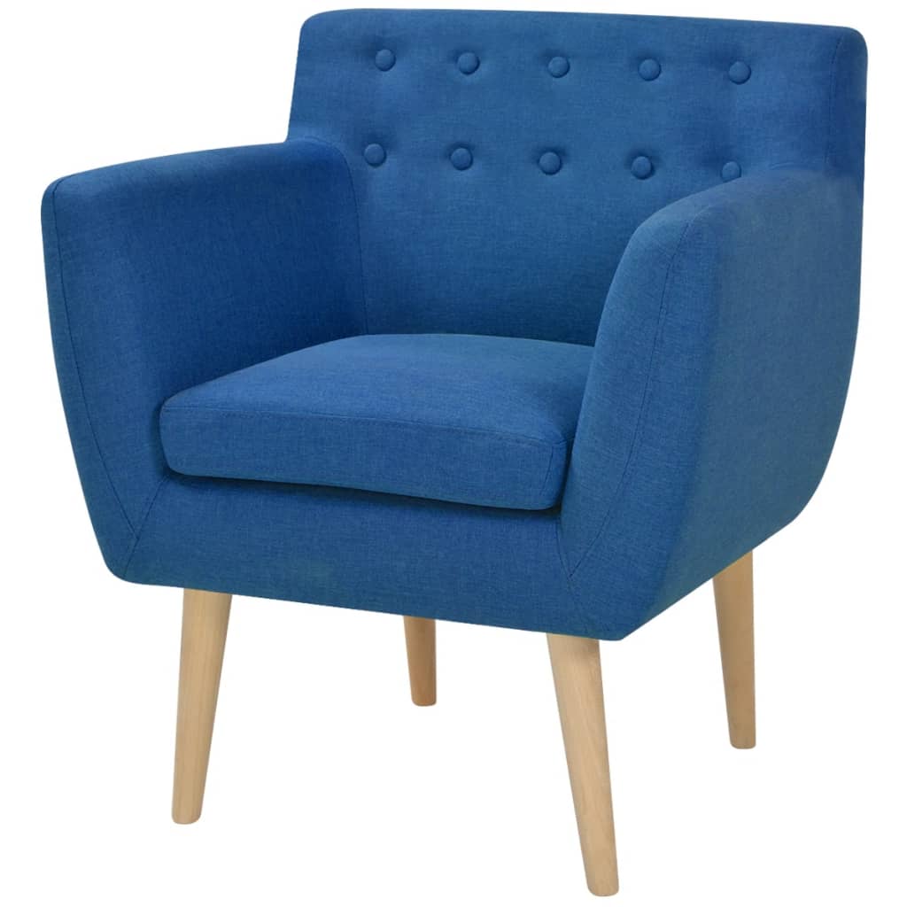 Armchair Blue Fabric - Newstart Furniture