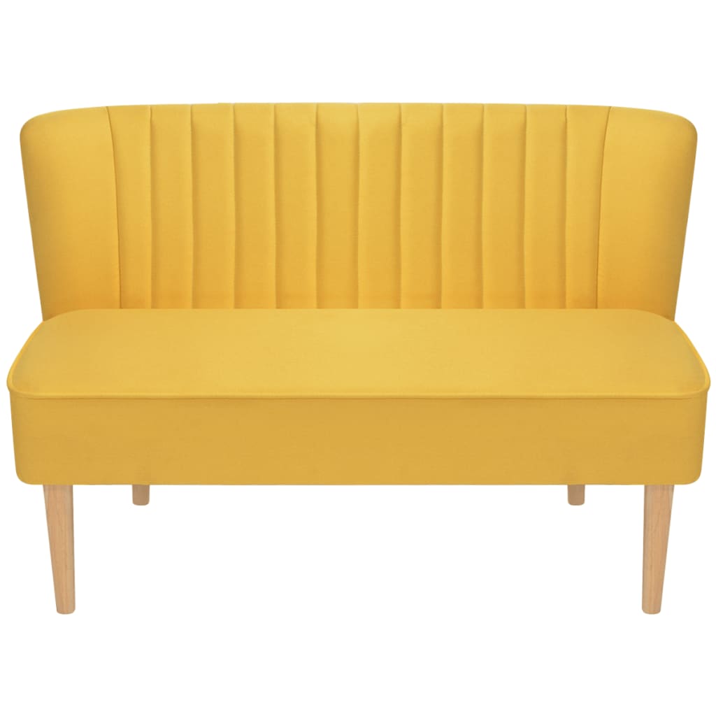 Sofa Fabric 117x55.5x77 cm Yellow - Newstart Furniture