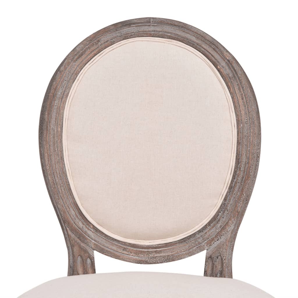 Dining Chairs 4 pcs Cream Fabric - Newstart Furniture