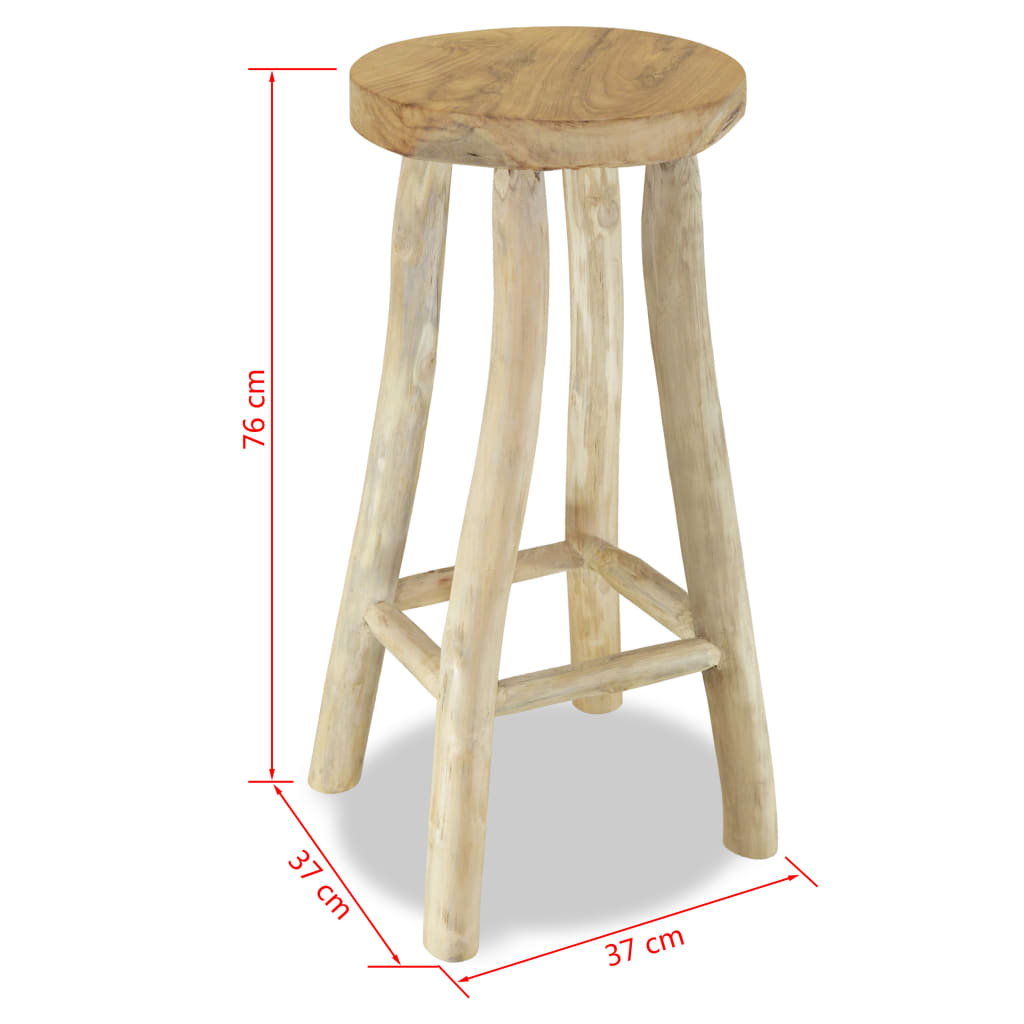 Bar Stool Solid Teak Wood - Newstart Furniture