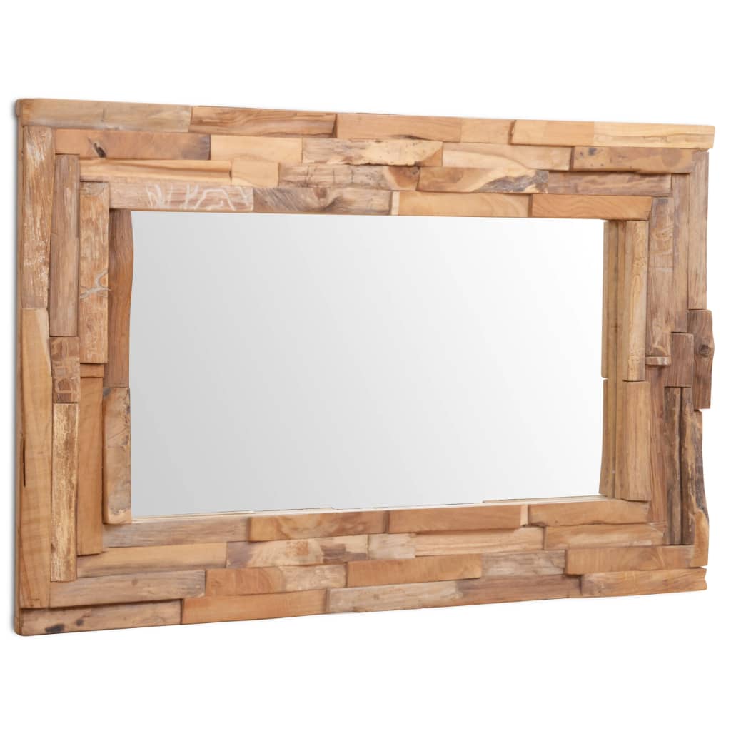 Decorative Mirror Teak 90x60 cm Rectangular - Newstart Furniture