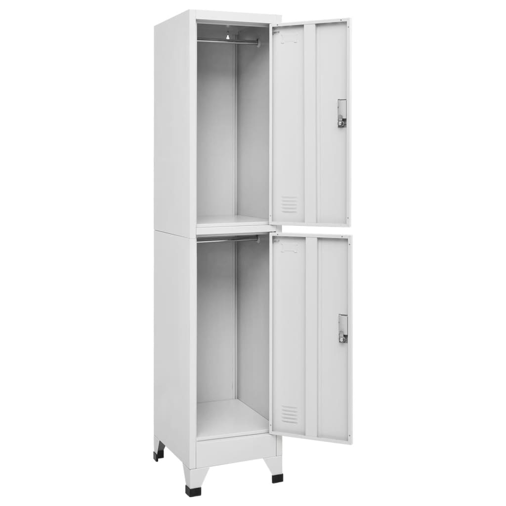Locker Cabinet with 2 Compartments 38x45x180 cm - Newstart Furniture