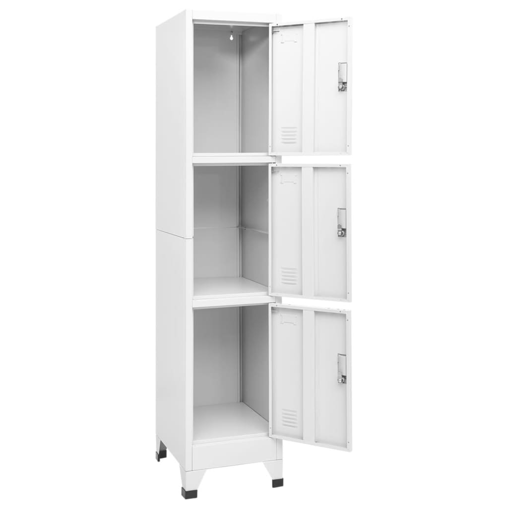 Locker Cabinet with 3 Compartments 38x45x180 cm - Newstart Furniture