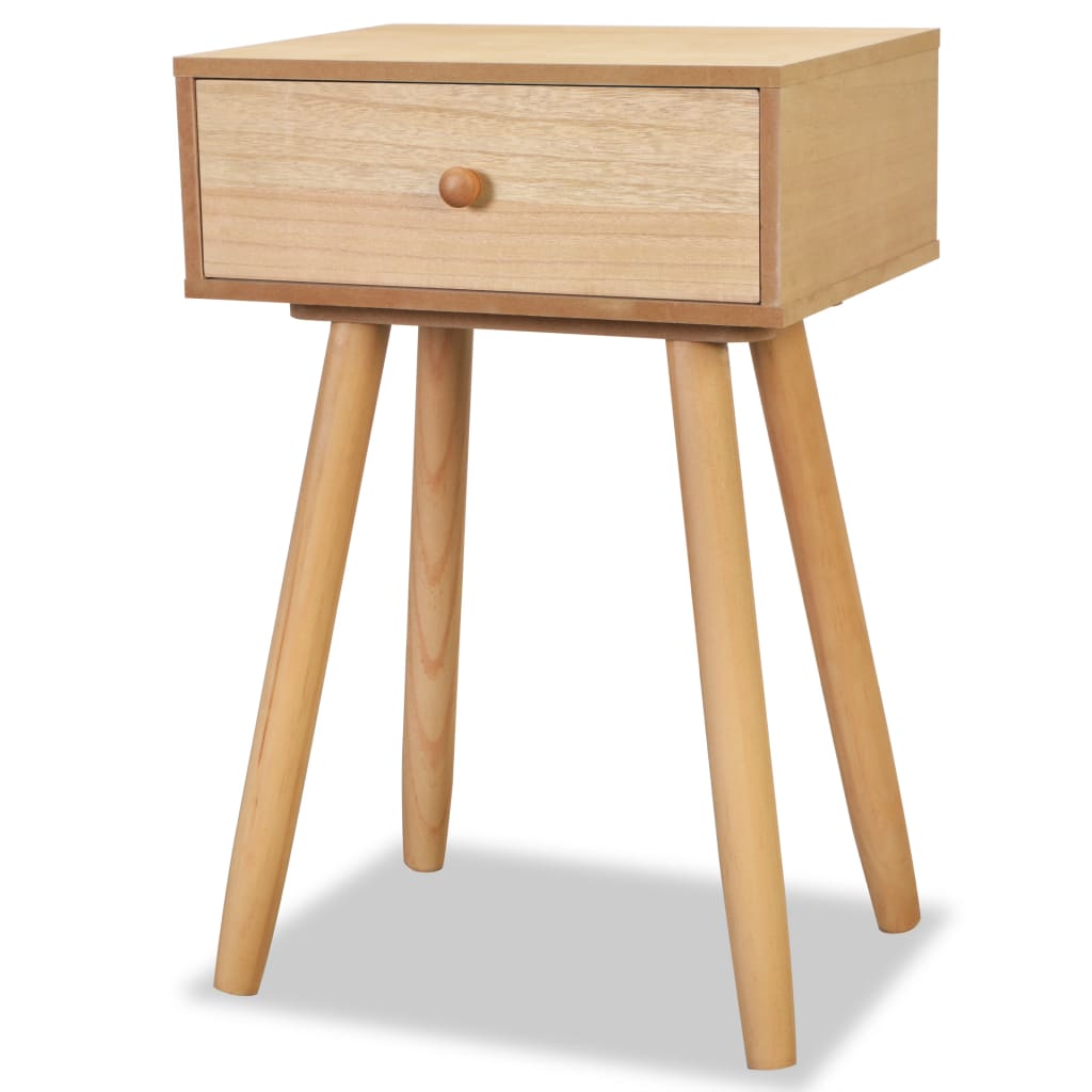 Bedside Tables 2 pcs Solid Pinewood 40x30x61 cm Brown - Newstart Furniture