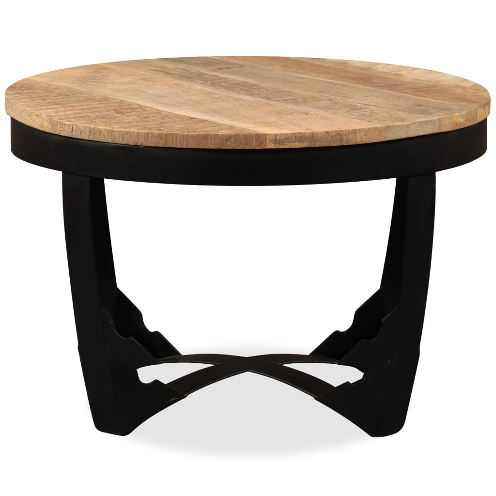 Side Table Solid Rough Mango Wood 60x40 cm - Newstart Furniture