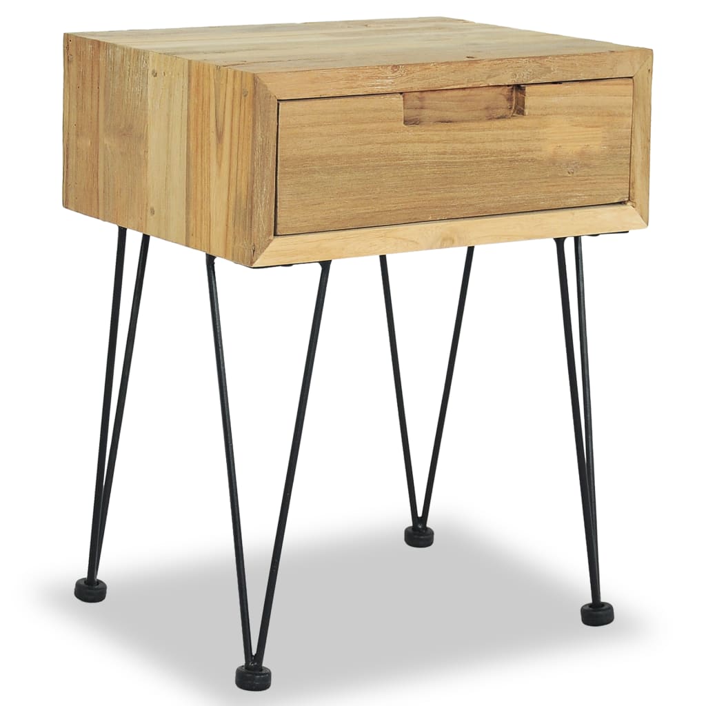 Bedside Cabinet 40x30x50 cm Solid Teak - Newstart Furniture