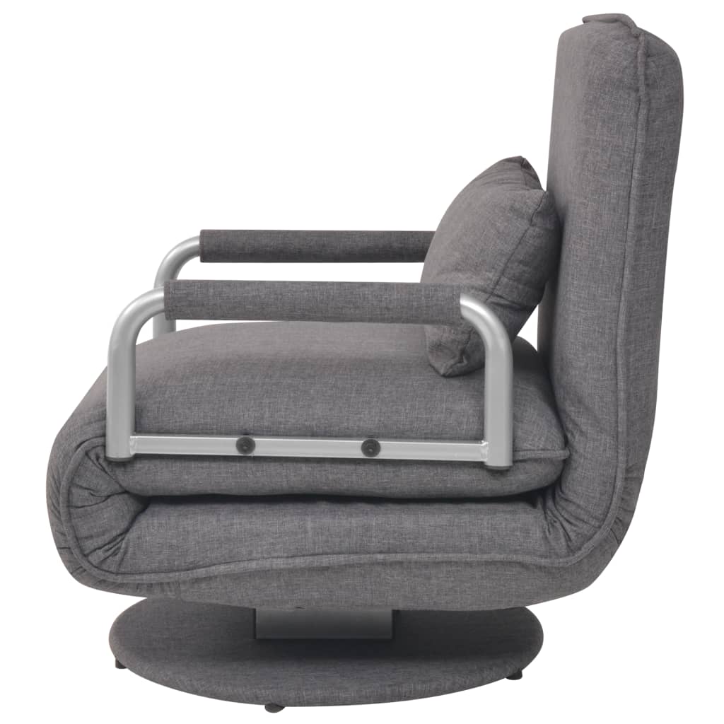 Swivel Chair and Sofa Bed Dark Grey Fabric - Newstart Furniture