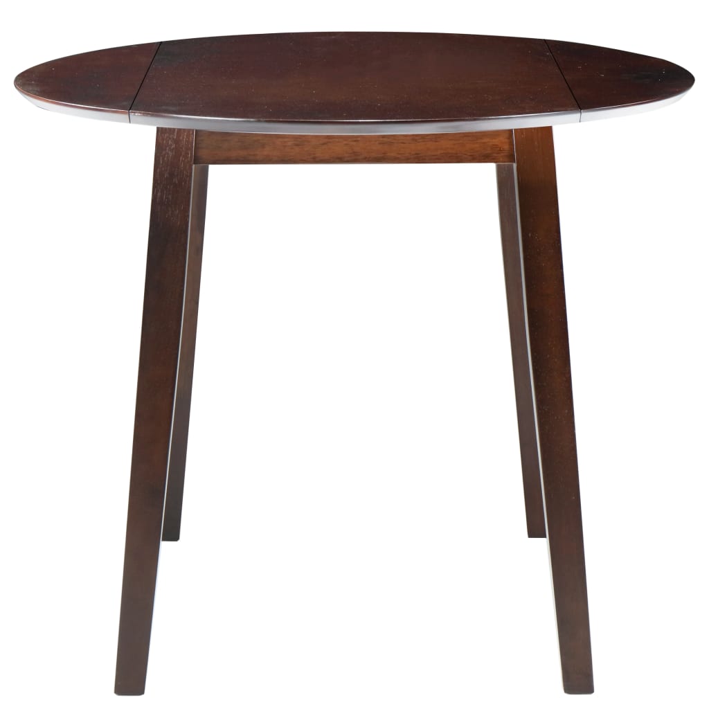 Drop-leaf Dining Table Round MDF Brown - Newstart Furniture