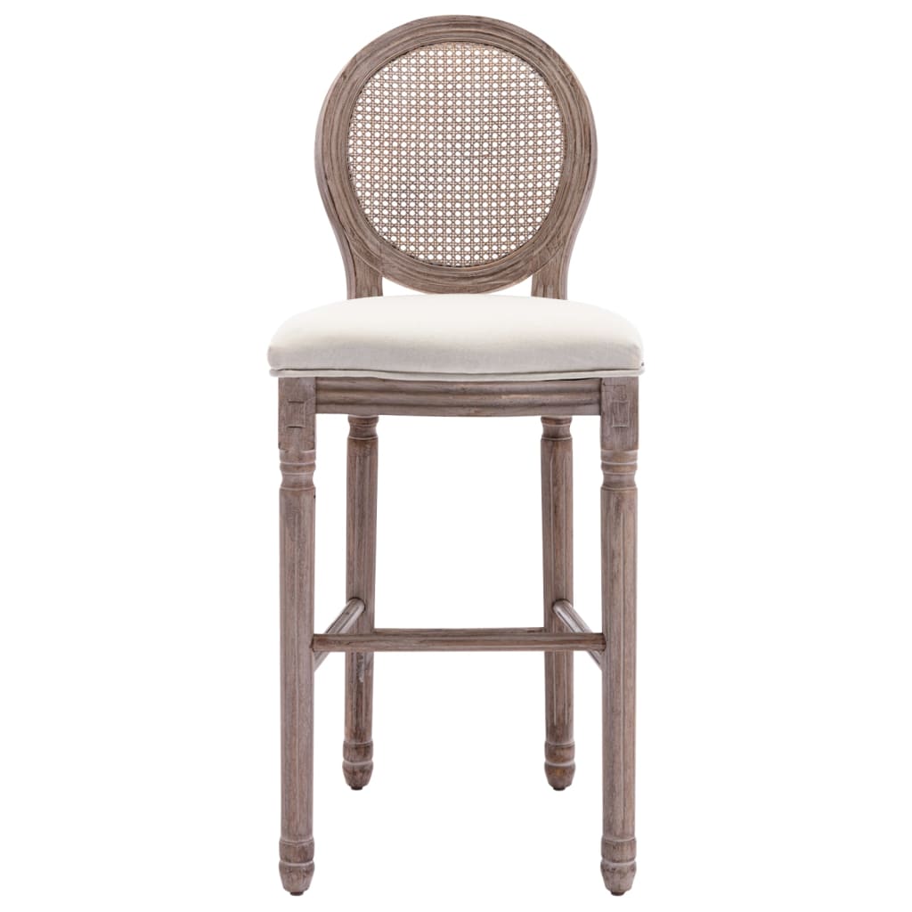 Bar Chairs 2 pcs White Linen - Newstart Furniture