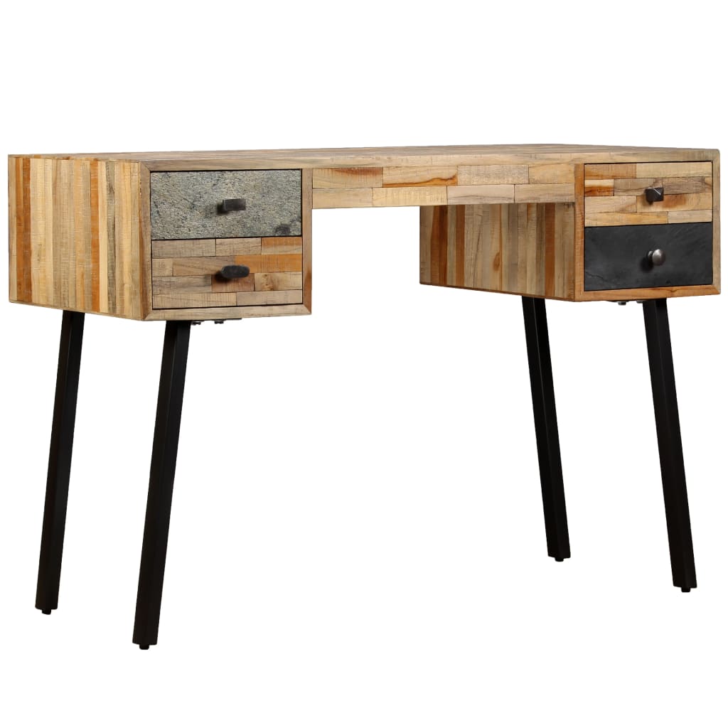 Writing Desk 110x50x76 cm Solid Reclaimed Teak - Newstart Furniture