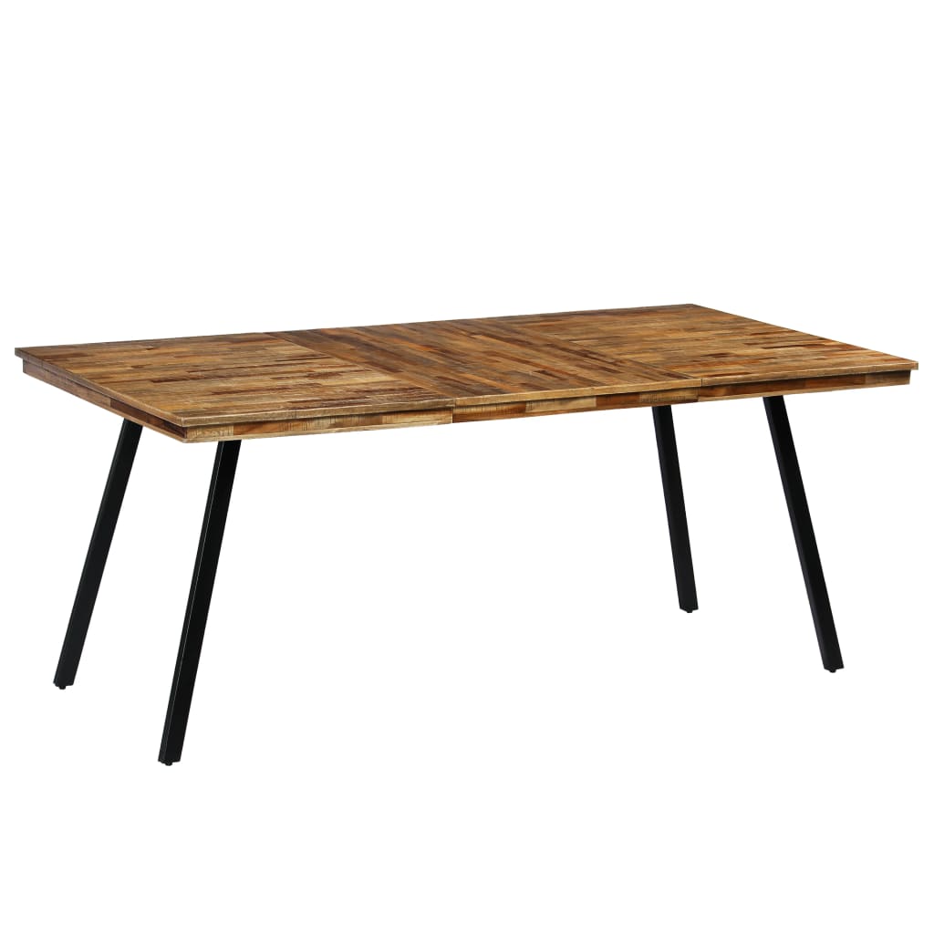 Dining Table Reclaimed Teak and Steel 180x90x76 cm - Newstart Furniture