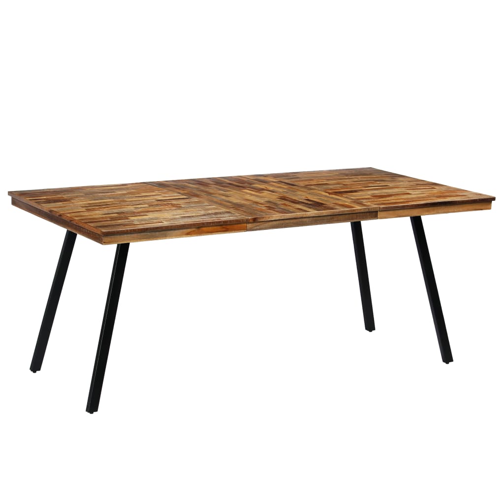 Dining Table Reclaimed Teak and Steel 180x90x76 cm - Newstart Furniture