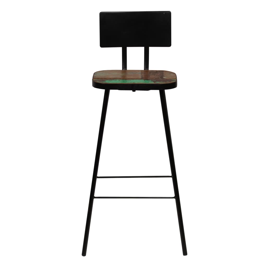 Bar Chairs 2 pcs Solid Reclaimed Wood - Newstart Furniture
