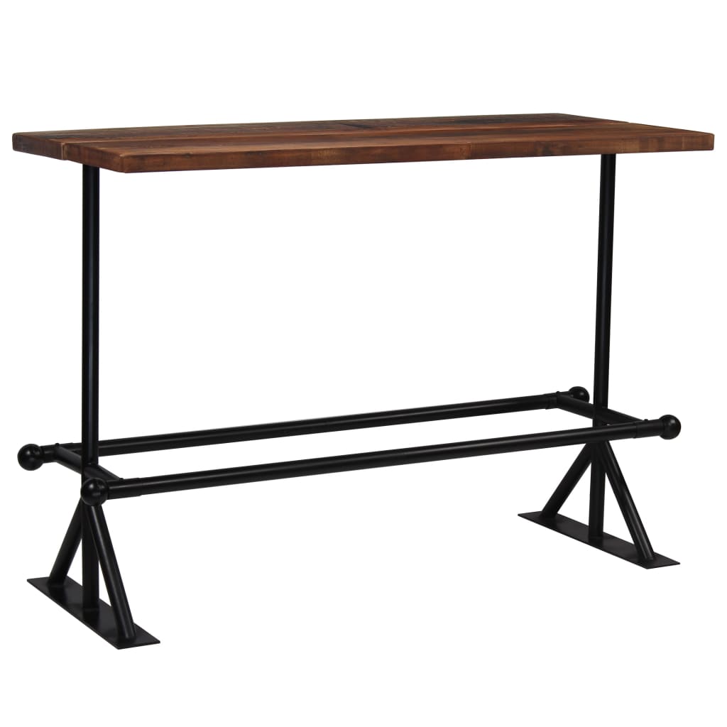 Bar Set 7 Piece Solid Reclaimed Wood - Newstart Furniture