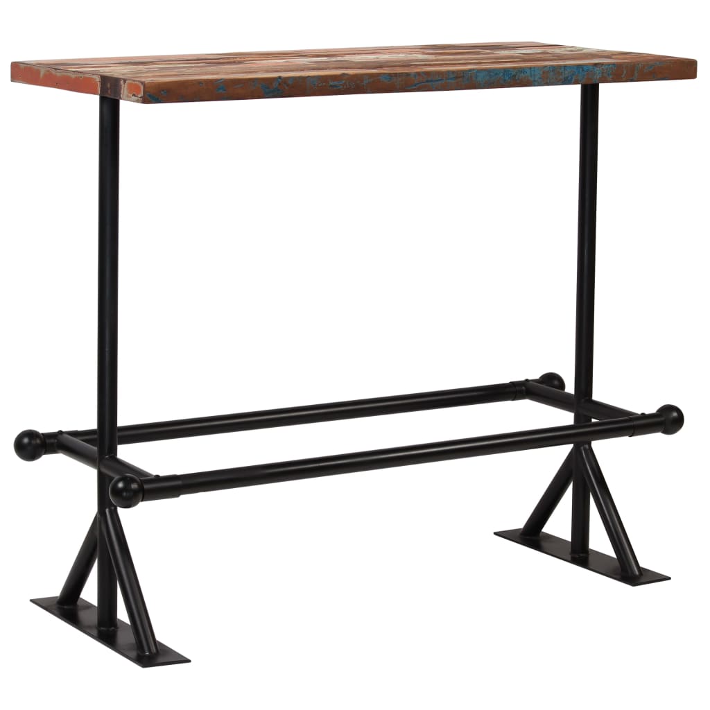 Bar Set 5 Piece Solid Reclaimed Wood Multicolour - Newstart Furniture