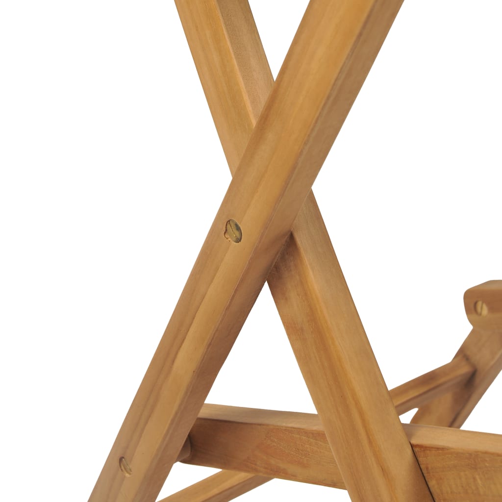 Folding Outdoor Bar Stools 2 pcs Solid Teak Wood - Newstart Furniture