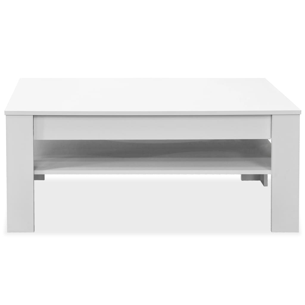 Coffee Table Engineered Wood 110x65x48 cm White - Newstart Furniture