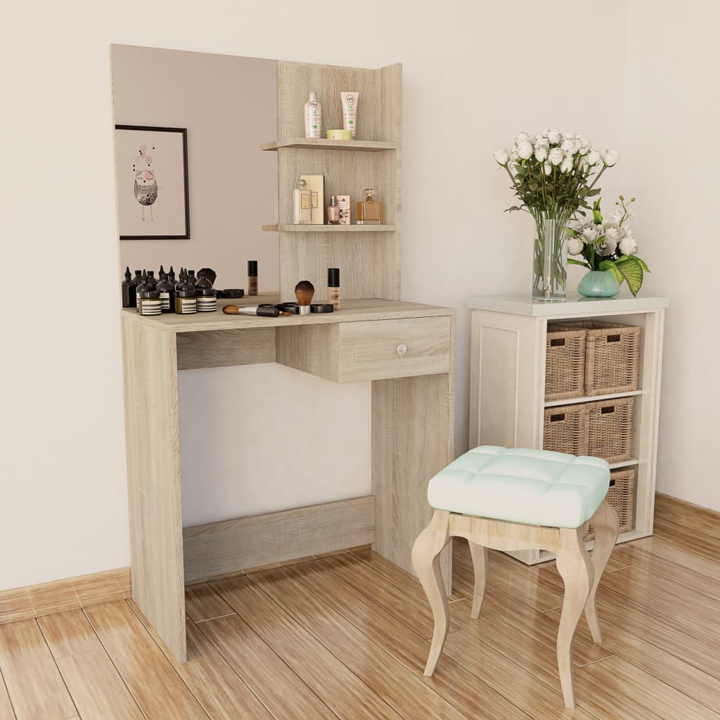 Dressing Table Engineered Wood 75x40x141 cm Oak - Newstart Furniture
