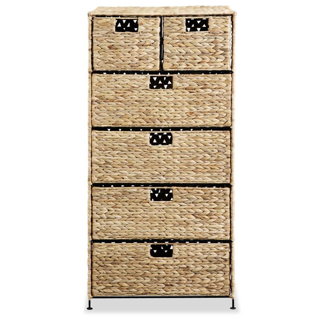 Storage Unit with 6 Baskets 47x37x100 cm Water Hyacinth - Newstart Furniture