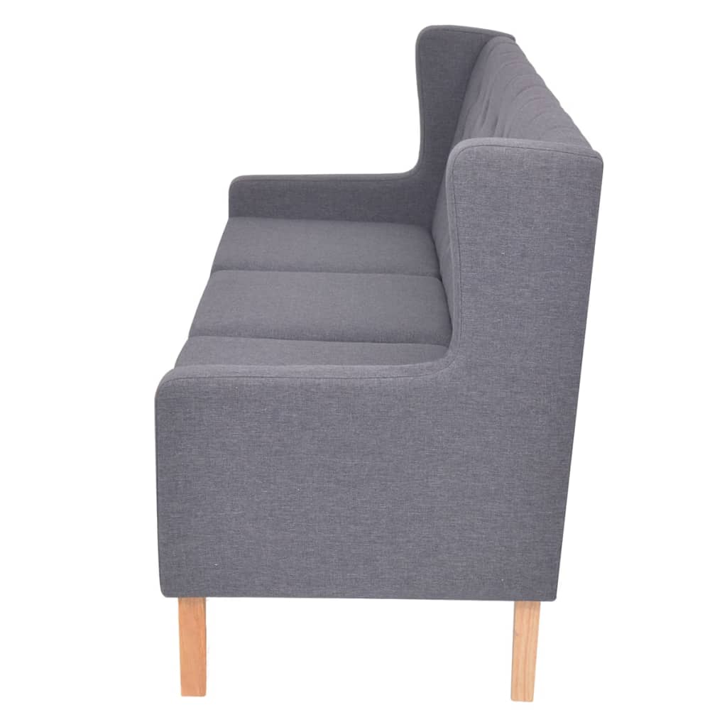 Sofa Set 2 Pieces Fabric Grey - Newstart Furniture