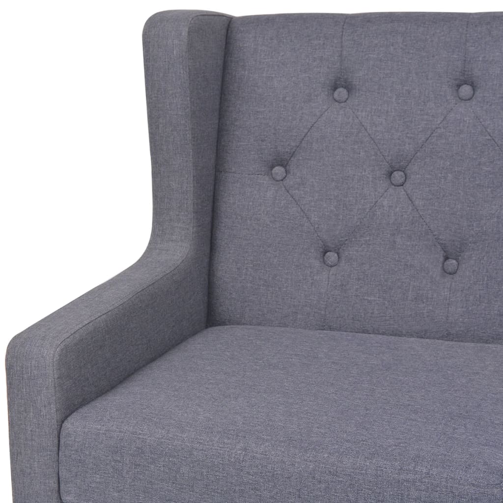 Sofa Set 2 Pieces Fabric Grey - Newstart Furniture
