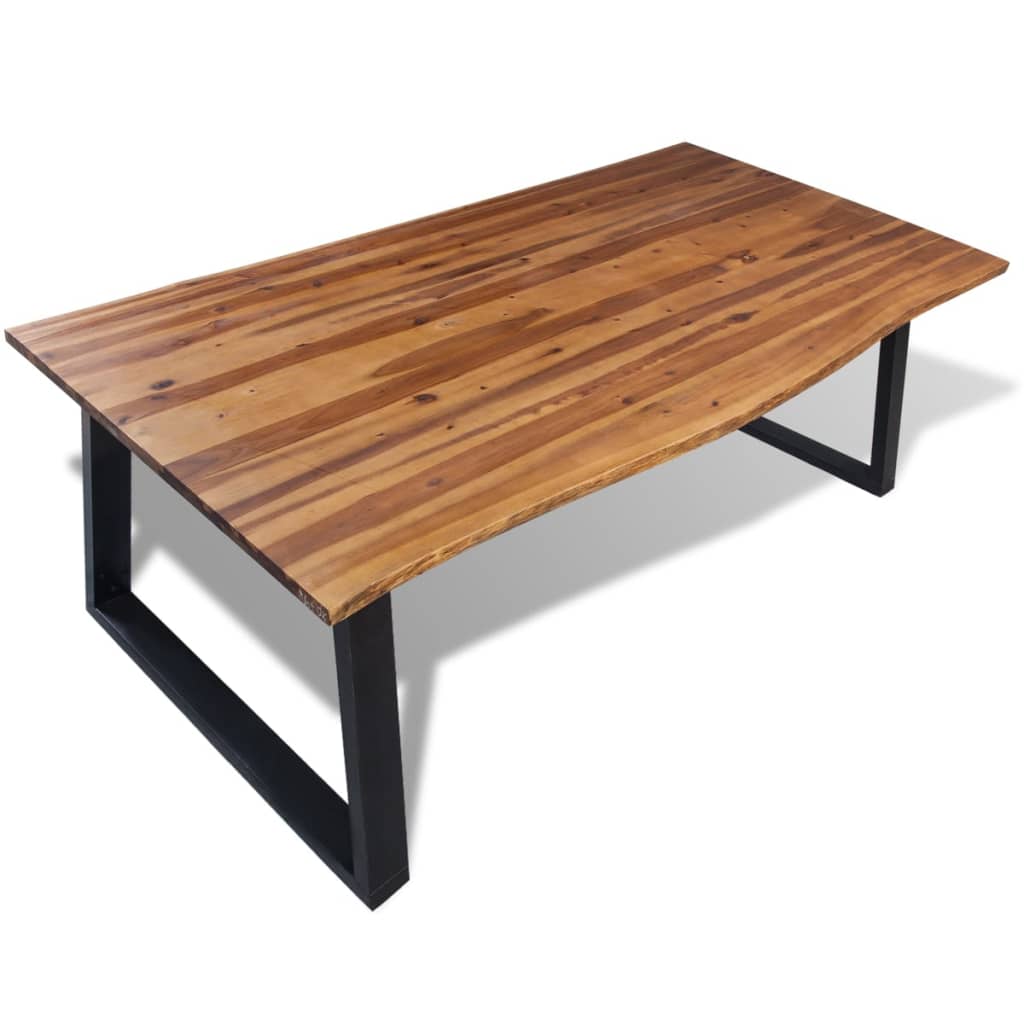Dining Table Solid Acacia Wood 200x90x75 cm - Newstart Furniture